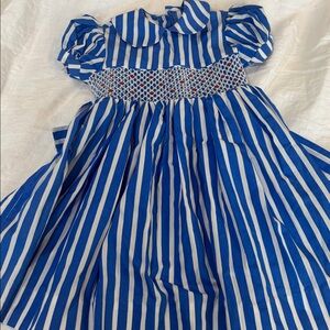 Strasburg Smocked striped Dress 12 months